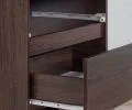 Šatníková skriňa s otočnými dverami a zrkadlom 90 cm wenge