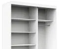 Šatníková skriňa s posuvnými dverami 150cm MONO biela / šedá