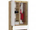 Šatníková skriňa s otočnými dverami 90cm dub artisan / biela