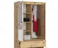 Šatníková skriňa s otočnými dverami a zrkadlom 90cm dub artisan