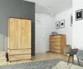 Šatníková skriňa s otočnými dverami 90cm dub craft