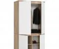 Šatníková skriňa s otočnými dverami 90cm 4D dub sonoma / biela