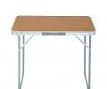 Skladací kempingový stôl ARES z hliníka s imitáciou dreva, 70x60x50 cm