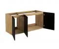 Kúpeľňová skrinka pod umývadlo LUXOR BLACK 120 cm