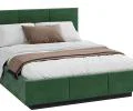 Čalúnená posteľ AVEIRO 140x200 s kovovým zdvižným roštom ZELENÁ