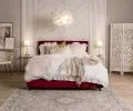 Čalúnená posteľ ELEGANTE 120x200 Vínová Paris s úložným priestorom kovový rošt