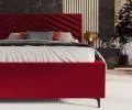 Čalúnená posteľ ELEGANTE 160x200 Vínová Paris s úložným priestorom kovový rošt