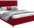 Čalúnená posteľ ELEGANTE 180x200 Vínová Paris s úložným priestorom kovový rošt