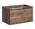 Kúpeľňová skrinka SANTA FE OAK 100cm + doska + umývadlo + regál