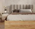 Čalúnená posteľ GRENADA 120x200 cm so zdvižným roštom sivá