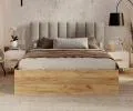 Čalúnená posteľ GRENADA 120x200 cm so zdvižným roštom sivá