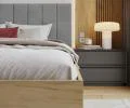 Čalúnená posteľ GRENADA 120x200 cm so zdvižným roštom sivá
