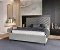 Čalúnená posteľ ELEGANTE 140x200 Steel Paris s úložným priestorom kovový rošt
