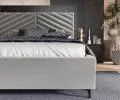 Čalúnená posteľ ELEGANTE 140x200 Steel Paris s úložným priestorom kovový rošt