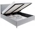 Čalúnená posteľ ELEGANTE 160x200 Steel Paris s úložným priestorom kovový rošt