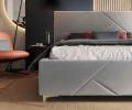 Čalúnená posteľ NAVARO 120x200 Siva Paris s úložným priestorom kovový rošt