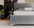 Čalúnená posteľ NAVARO 180x200 Steel Paris s úložným priestorom kovový rošt