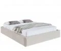 Čalúnená posteľ ORLANDO 160x200 Krémová Trinity s úložným priestorom kovový rošt