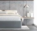 Čalúnená posteľ ORLANDO 120x200 Sivá Trinity s úložným priestorom kovový rošt