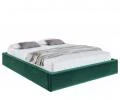 Čalúnená posteľ ORLANDO 160x200 Zelená Trinity s úložným priestorom kovový rošt