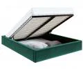Čalúnená posteľ ORLANDO 180x200 Zelená Trinity s úložným priestorom kovový rošt