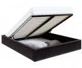 Čalúnená posteľ ORLANDO 160x200 Čierná Trinity s úložným priestorom kovový rošt