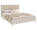 Čalúnená posteľ FRASCA 160x200 Krémová Boucle