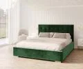 Čalúnená posteľ LUCERNA 120x200 Zelená Trinity s úložným priestorom kovový rošt