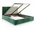 Čalúnená posteľ LUCERNA 120x200 Zelená Trinity s úložným priestorom kovový rošt