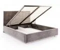 Čalúnená posteľ LUCERNA 180x200 Grafit Trinity s úložným priestorom kovový rošt