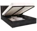 Čalúnená posteľ LUCERNA 160x200 Čierna Paris s úložným priestorom kovový rošt