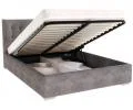 Čalúnená posteľ LUCERNA 180x200 Tmavo Sivá Paris s úložným priestorom kovový rošt