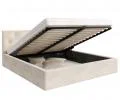 Čalúnená posteľ MIRAGE 180x200 Krémová Trinity s úložným priestorom kovový rošt