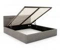 Čalúnená posteľ TULSA 160x200 Grafit Ottawa s úložným priestorom kovový rošt