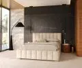 Čalúnená posteľ AUSTIN 90x200 cm kremová Trinity s úložným priestorom kovový rošt