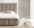 Čalúnená posteľ AUSTIN 140x200 cm Béžová Paris s úložným priestorom kovový rošt
