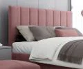 Čalúnená posteľ AUSTIN 160x200 cm Lososová Paris s úložným priestorom kovový rošt