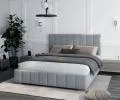Čalúnená posteľ AUSTIN 120x200 cm Svetlo Šedá Paris s úložným priestorom kovový rošt
