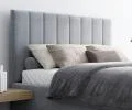 Čalúnená posteľ AUSTIN 180x200 cm Šedá Paris s úložným priestorom kovový rošt