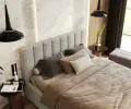 Čalúnená posteľ AUSTIN 90x200 cm Šedá Boucle s úložným priestorom kovový rošt