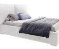 Čalúnená posteľ BRISTOL 160x200 Biela Trinity s úložným priestorom kovový rošt