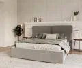 Čalúnená posteľ BRISTOL 160x200 Sivá Trinity s úložným priestorom kovový rošt