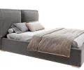 Čalúnená posteľ BRISTOL 160x200 Grafit Trinity s úložným priestorom kovový rošt