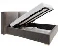 Čalúnená posteľ BRISTOL 160x200 Grafit Trinity s úložným priestorom kovový rošt