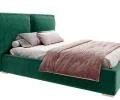 Čalúnená posteľ BRISTOL 160x200 Zelená Trinity s úložným priestorom kovový rošt