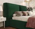 Čalúnená posteľ BRISTOL 180x200 Zelená Trinity s úložným priestorom kovový rošt