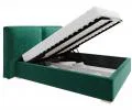 Čalúnená posteľ BRISTOL 180x200 Zelená Trinity s úložným priestorom kovový rošt