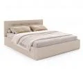 Čalúnená posteľ TULSA 90x200 so zdvižným roštom krémová