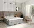 Čalúnená posteľ LINCOLN 160x200 so zdvižným roštom sivá