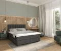 Čalúnená posteľ LINCOLN 160x200 so zdvižným roštom grafit